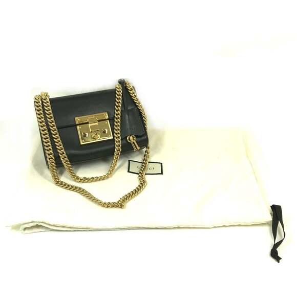 GUCCI Authentic Black Leather Shoulder Bag - Picture 16 of 16